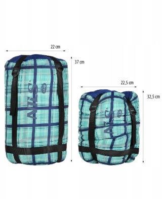 Śpiwór NILS CAMP NC2009 Rozmiar L. 220 cm Niebeska kratka