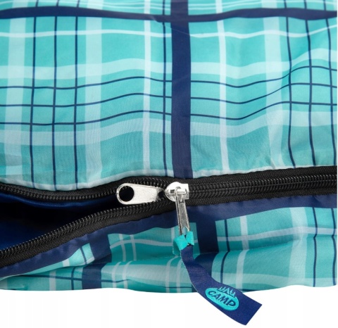 Śpiwór NILS CAMP NC2009 Rozmiar L. 220 cm Niebeska kratka