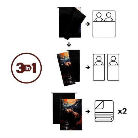 NC3601 ŚPIWÓR 3W1 DWUOSOBOWY BEAR NILS CAMP