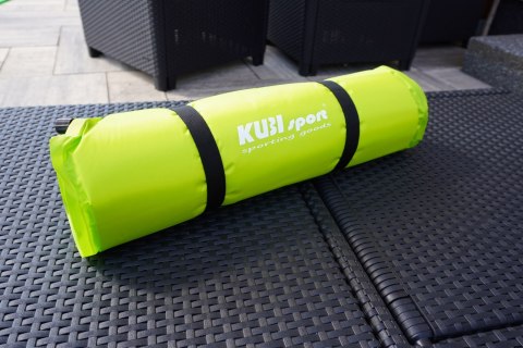 Materac Mata Karimata Turystyczna Lekka Nadmuchiwana KUBISPORT 186x53 cm żółty