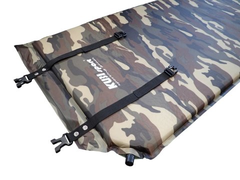Materac Mata Karimata Turystyczna Lekka Nadmuchiwana KUBISPORT 186x53 cm khaki