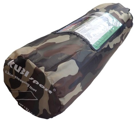 Materac Mata Karimata Turystyczna Lekka Nadmuchiwana KUBISPORT 186x53 cm khaki