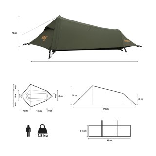 NC2501 NAMIOT ULTRA LIGHT SKYAIR 1 ZIELONY NILS CAMP