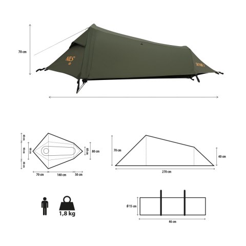 NC2501 NAMIOT ULTRA LIGHT SKYAIR 1 ZIELONY NILS CAMP