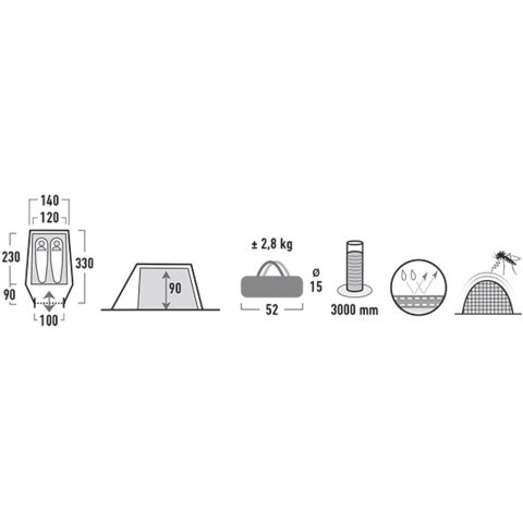 Namiot High Peak Kite 2 oliwkowy 10188