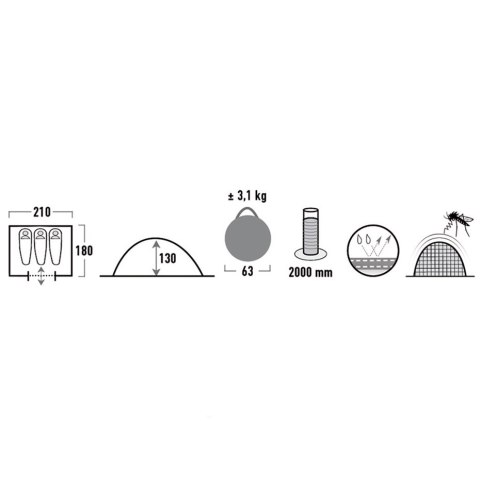 Namiot High Peak Swift 3 antracytowo-zielony 10144