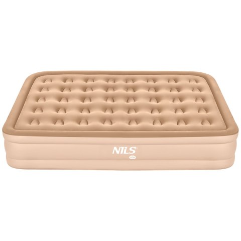 NC2808 MATERAC DWUOSOBOWY KING SIZE BEŻOWY + POMPKA ELEKTRYCZNA NILS CAMP