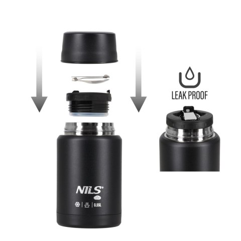 NC3807 TERMOS OBIADOWY 550ML CZARNY NILS CAMP
