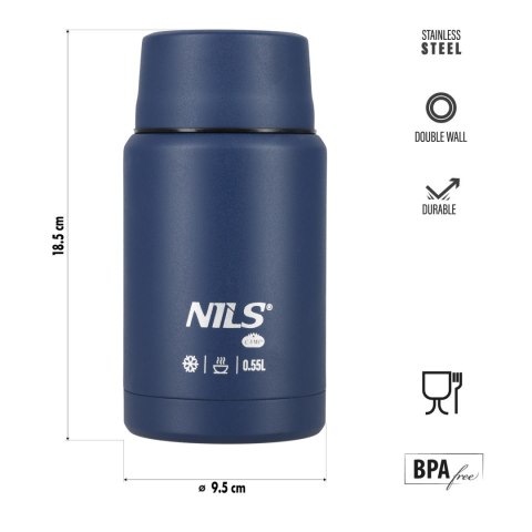 NC3807 TERMOS OBIADOWY 550ML NIEBIESKI NILS CAMP
