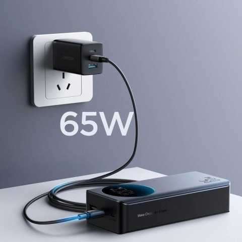 Powerbank Joyroom JR-PBF05 Pro 30000mAh 65W z wyświetlaczem cyfrowym 2x USB-C 1x USB-A - czarny