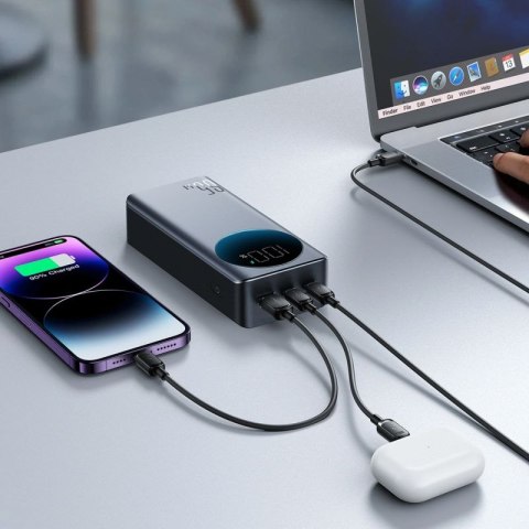Powerbank Joyroom JR-PBF05 Pro 30000mAh 65W z wyświetlaczem cyfrowym 2x USB-C 1x USB-A - czarny