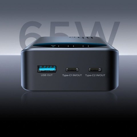 Powerbank Joyroom JR-PBF05 Pro 30000mAh 65W z wyświetlaczem cyfrowym 2x USB-C 1x USB-A - czarny