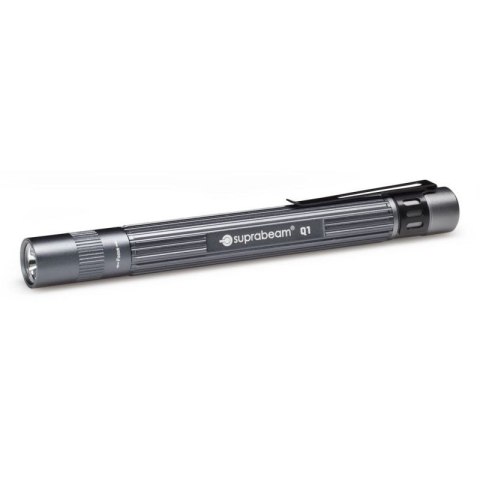 Latarka monochromatyczna LED Suprabeam Q1 zasilana na baterie szara 14.2 cm