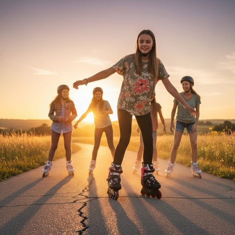 NA2053A ŁYŻWOROLKI VIBE RÓŻOWE ROZM. S(33-36) NILS EXTREME