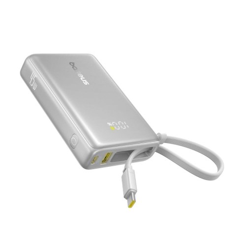 Powerbank Baseus PicoGo 10000mAh 45W z wyświetlaczem cyfrowym z wbudowanym kablem USB-C - tytanowy