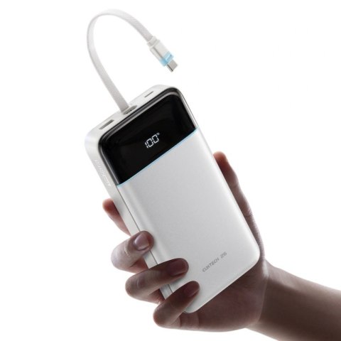 Powerbank Cuktech LPB252N 120 W 25000 mAh z wbudowanym kablem USB-C - biały