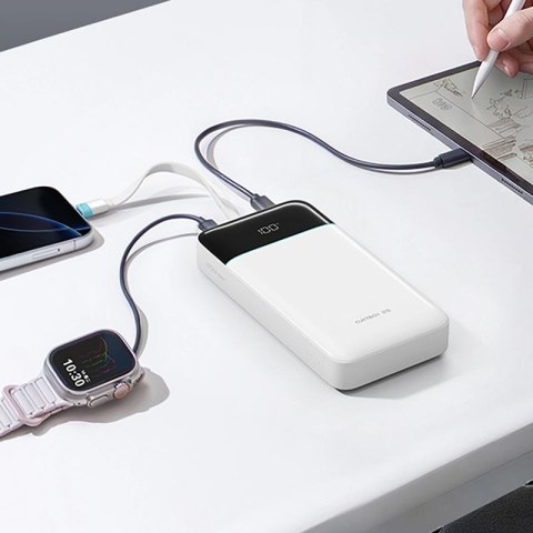 Powerbank Cuktech LPB252N 120 W 25000 mAh z wbudowanym kablem USB-C - biały