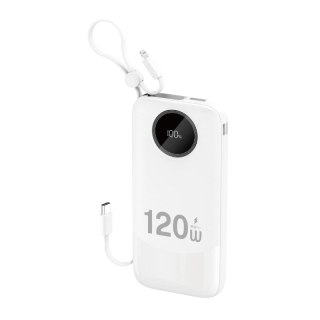 Powerbank Dudao K13 10000mAh z wbudowanym kablem - biały