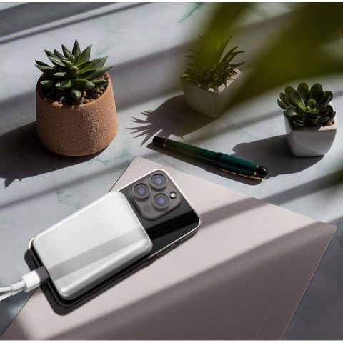 Powerbank magnetyczny Wozinsky WRW349YWS 10000 mAh - biały
