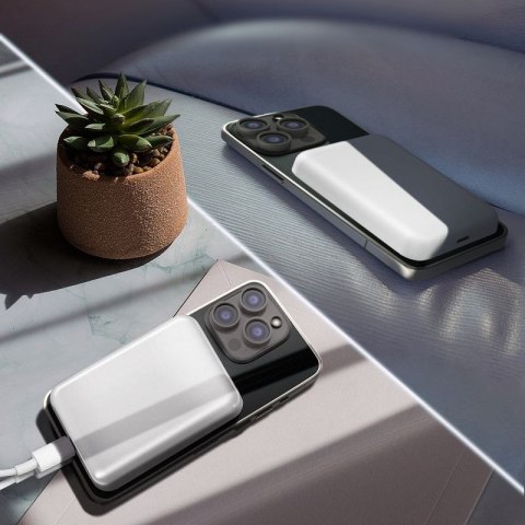 Powerbank magnetyczny Wozinsky WRW349YWS 10000 mAh - biały
