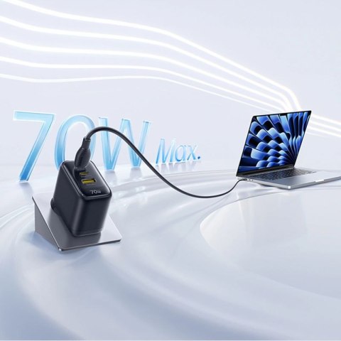 Ładowarka sieciowa Baseus EnerFill FE22 70W 2 x USB-C + USB-A - czarna