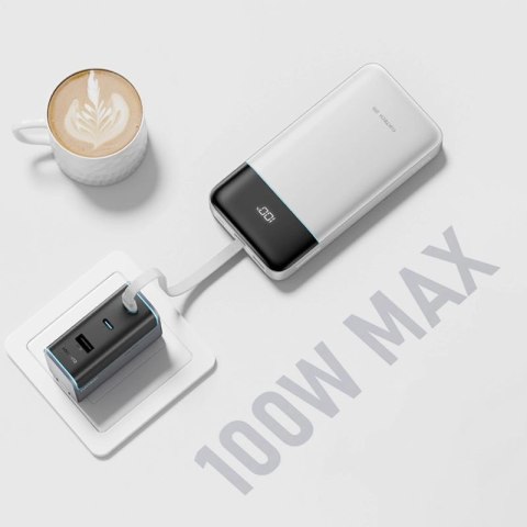 Powerbank Cuktech LPB252N 120 W 25000 mAh z wbudowanym kablem USB-C - biały