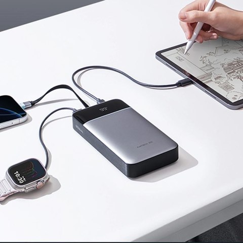 Powerbank Cuktech LPB252N 120 W 25000 mAh z wbudowanym kablem USB-C - szary