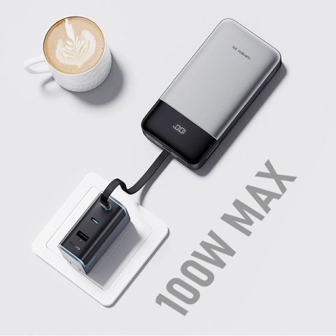 Powerbank Cuktech LPB252N 120 W 25000 mAh z wbudowanym kablem USB-C - szary