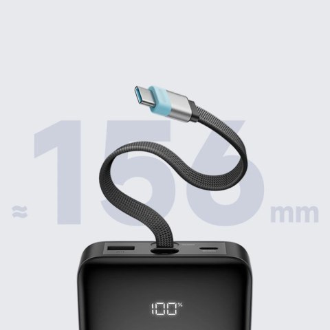 Powerbank Cuktech LPB252N 120 W 25000 mAh z wbudowanym kablem USB-C - szary