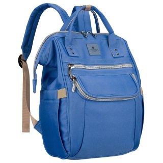 Plecak mommy-bag wykonany z poliestru w niebieskim kolorze - Peterson