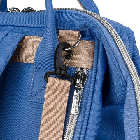 Plecak mommy-bag wykonany z poliestru w niebieskim kolorze - Peterson