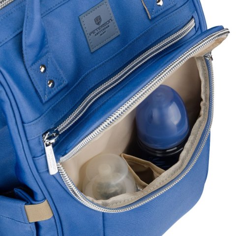 Plecak mommy-bag wykonany z poliestru w niebieskim kolorze - Peterson