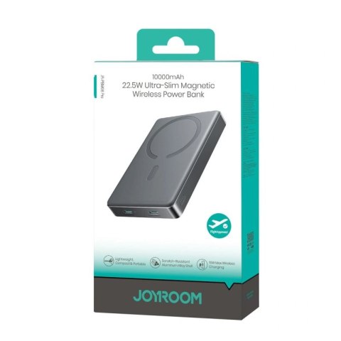 Powerbank Joyroom JR-PBM08 Pro 22,5W 10000mAh z ładowaniem bezprzewodowym 2x USB-C - szary