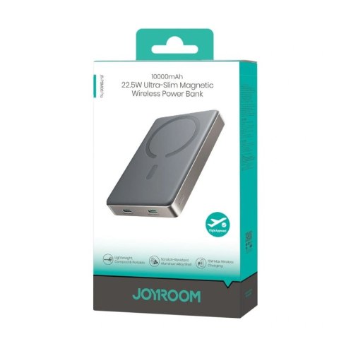 Powerbank Joyroom JR-PBM08 Pro 22,5W 10000mAh z ładowaniem bezprzewodowym 2x USB-C - tytanowy