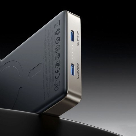 Powerbank Joyroom JR-PBM08 Pro 22,5W 10000mAh z ładowaniem bezprzewodowym 2x USB-C - tytanowy