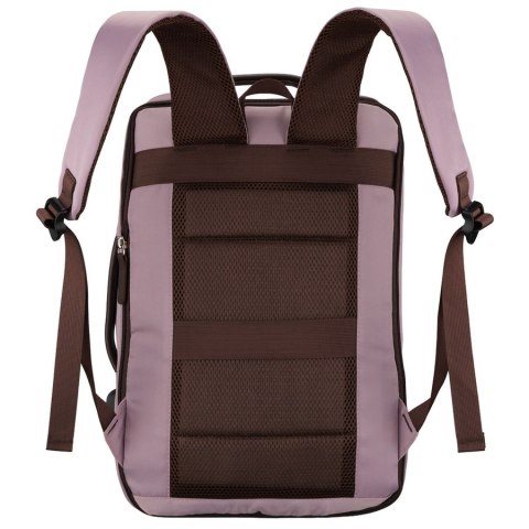 Różowy, podróżny plecak wykonany z poliestru, wyposażony w port USB - Peterson