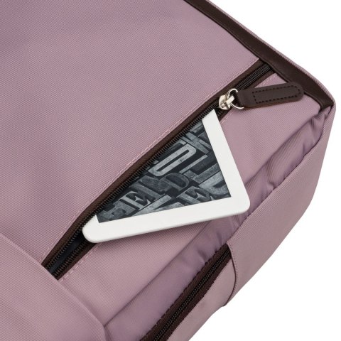 Różowy, podróżny plecak wykonany z poliestru, wyposażony w port USB - Peterson