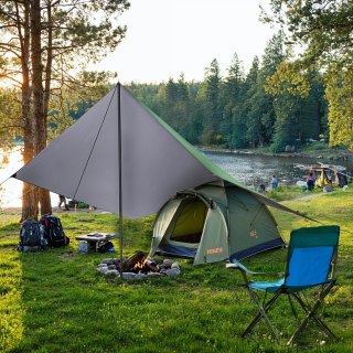 NC17107 TARP PŁACHTA BIWAKOWA KEMPINGOWA 300X300 CM ZIELONA NILS CAMP