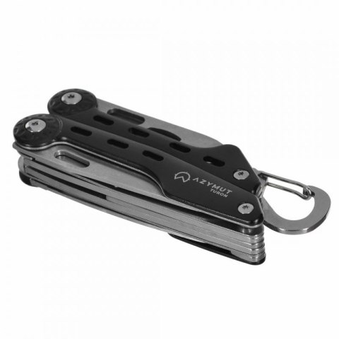 Multitool AZYMUT Turon - 10 narzędzi + karabińczyk +kabura do pasa (H-P224108)