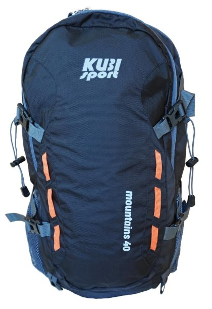 Plecak Turystyczny Sportowy Damski Męski Duży Czarny Solidny KUBISPORT 40 L
