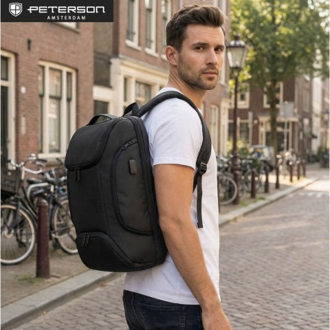 Pojemny plecak na laptopa z portem USB - Peterson