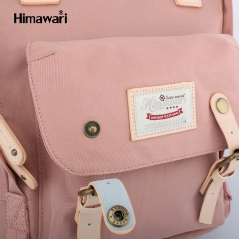 Stylowy plecak różowy na laptopa z przegródkami - Himawari