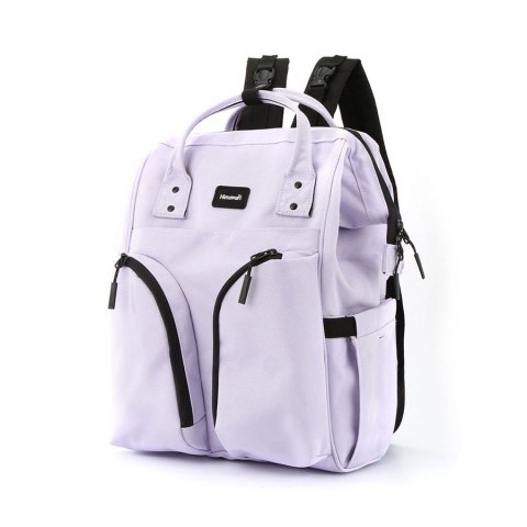 Praktyczny plecak typu mommy bag w fioletowym kolorze - Himawari