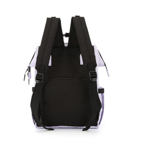 Praktyczny plecak typu mommy bag w fioletowym kolorze - Himawari