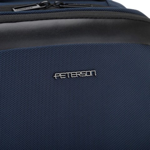 Granatowy plecak podróżny z kieszenią na laptopa do 14 cali - Peterson