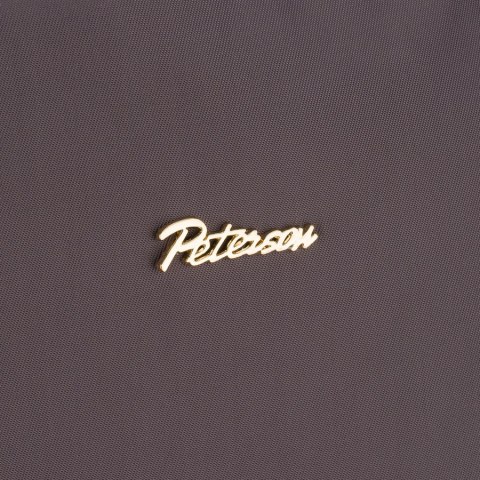 Szary, miejski plecak damski z poliestru zamykany suwakami - Peterson