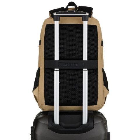 Duży plecak podróżny w kolorze khaki z miejscem na laptopa, dwukomorowy - Peterson