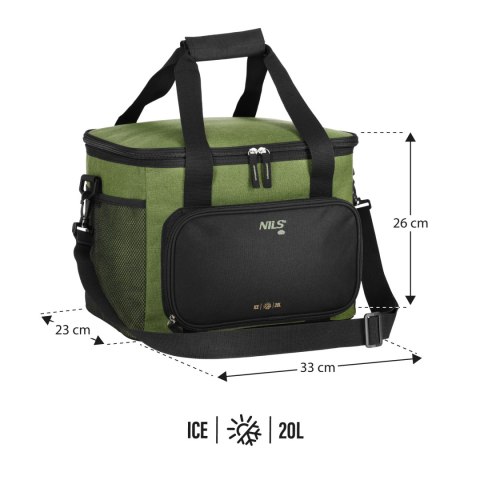 NC2904 TORBA TERMICZNA ZIELONA 20L NILS